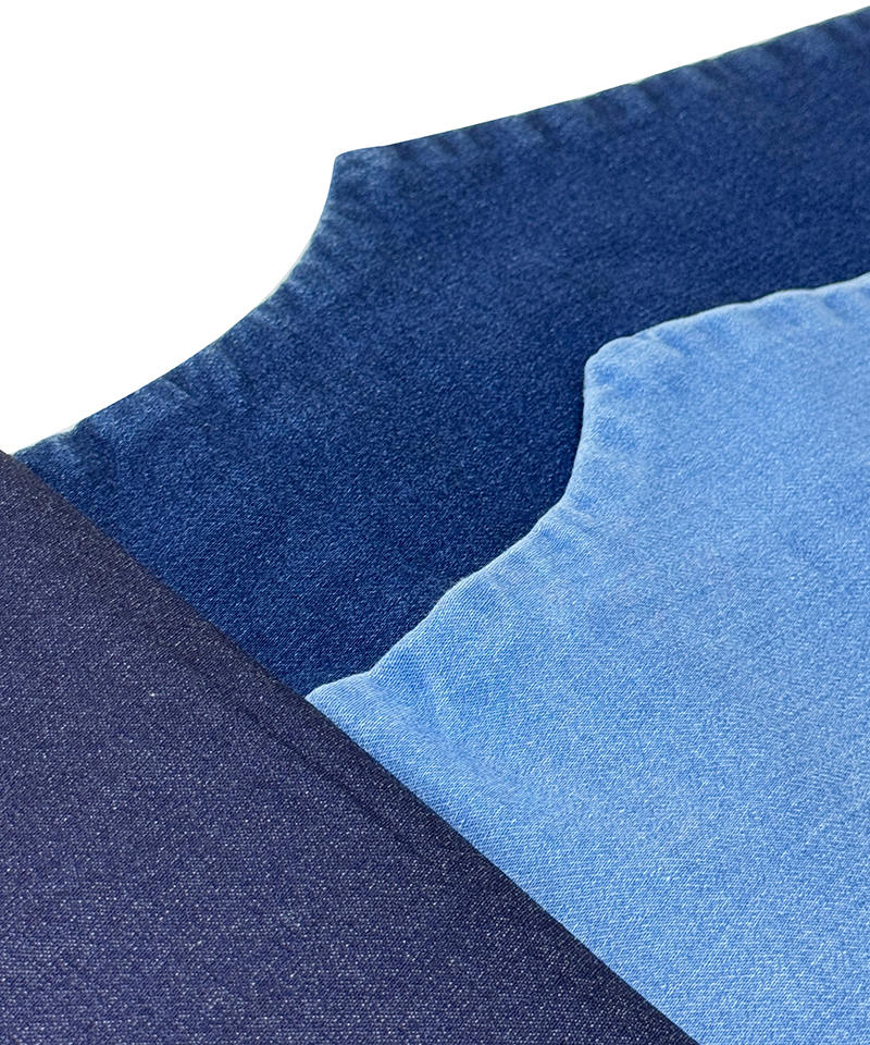 -9160-1#Indigo-Fake knitting-9.5oz-Stretch-denim fabric#60036