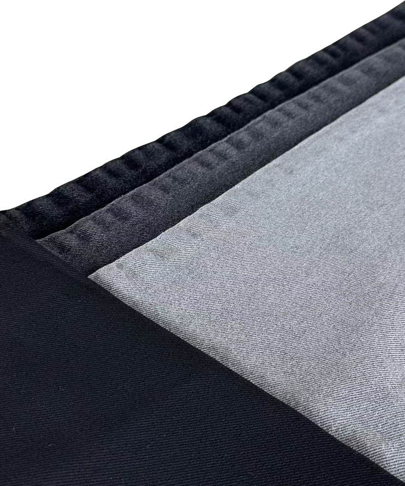 -241138-2#Black/Black-3/1 Twill-7.8oz-Non-stretch-Cold feeling-denim fabric#10066