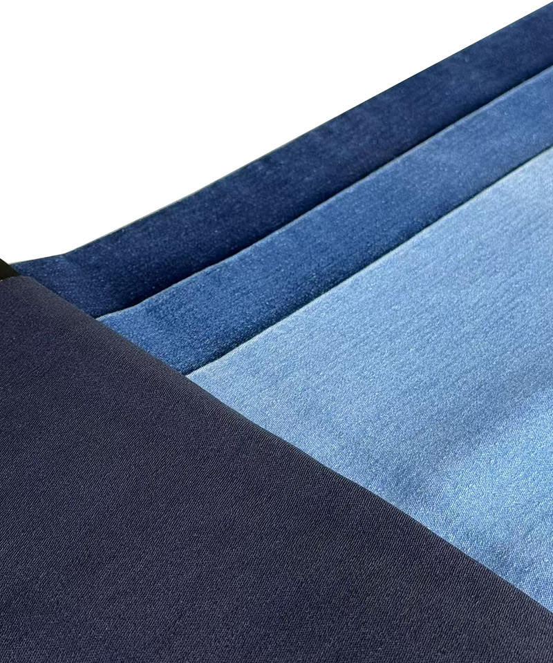 -241143#INDIGO-4/1 Satin-10.5oz-Stretch-Lyocell-Cold feeling-denim fabric#50051