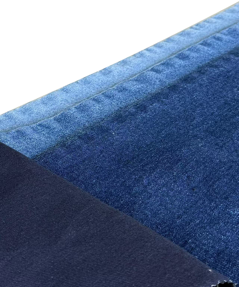 -230323#Indigo/Black-3/1 Twill-12.8oz-Stretch-Lyocell-Cold feeling-denim fabric#30081